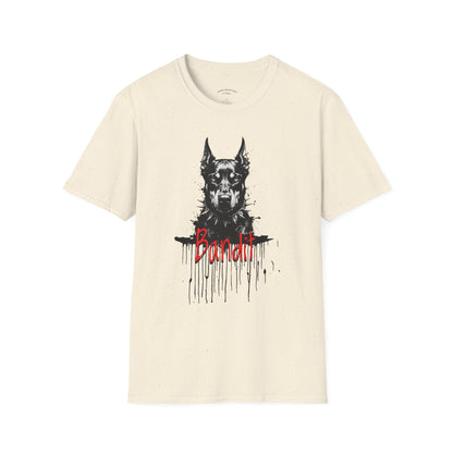 Doberman Portrait T-Shirt — "Warm Amour" Graphic Tee for Dog Lovers
