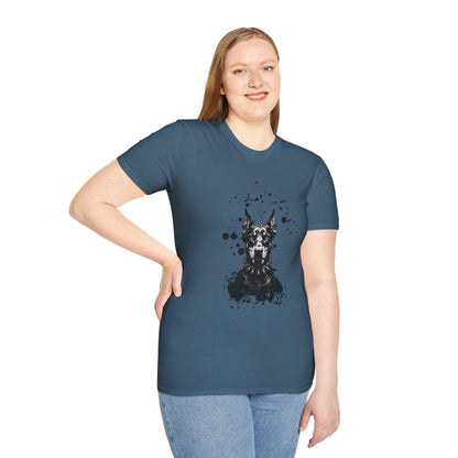Doberman Ink Splatter T-Shirt