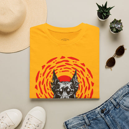 Doberman Graphic T-Shirt — Red Halo 'Bandit' Design