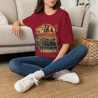 Raised Without Wi‑Fi T-Shirt — Retro 'Legends' Vintage Graphic Tee