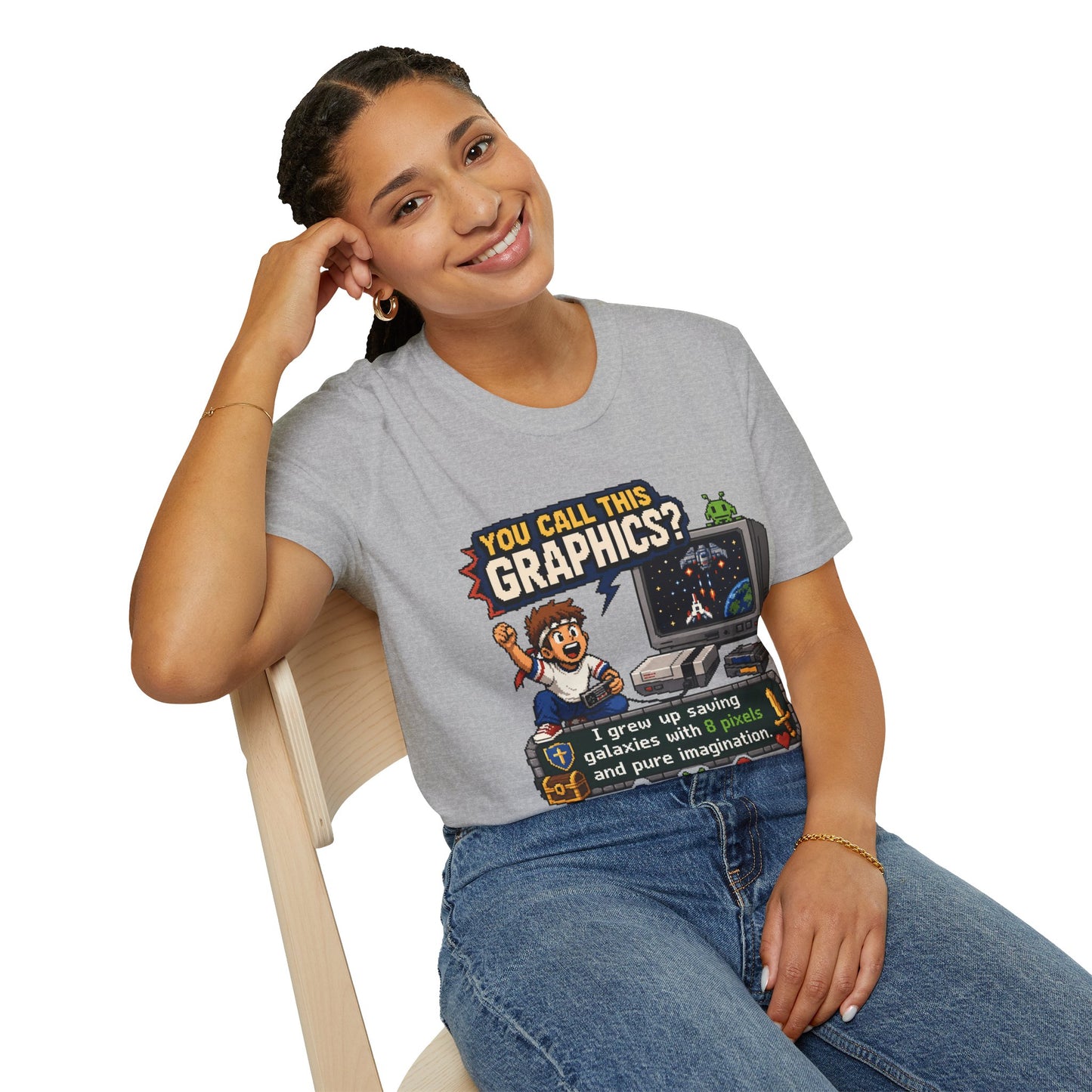 T-Shirt — "You Call This Graphics?" Retro Gamer Vintage Video Game Tee