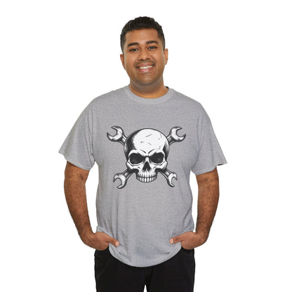 Mechanic Skull Tee — Wrench Crossbones Graphic T-Shirt
