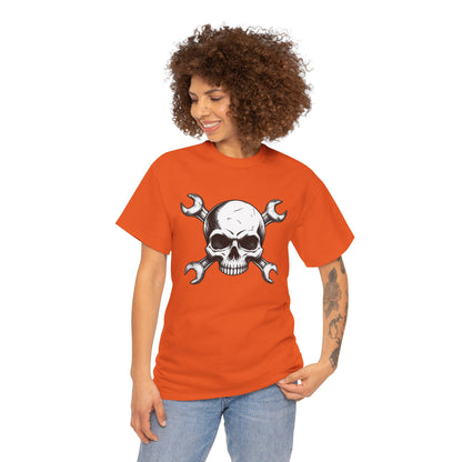 Mechanic Skull Tee — Wrench Crossbones Graphic T-Shirt