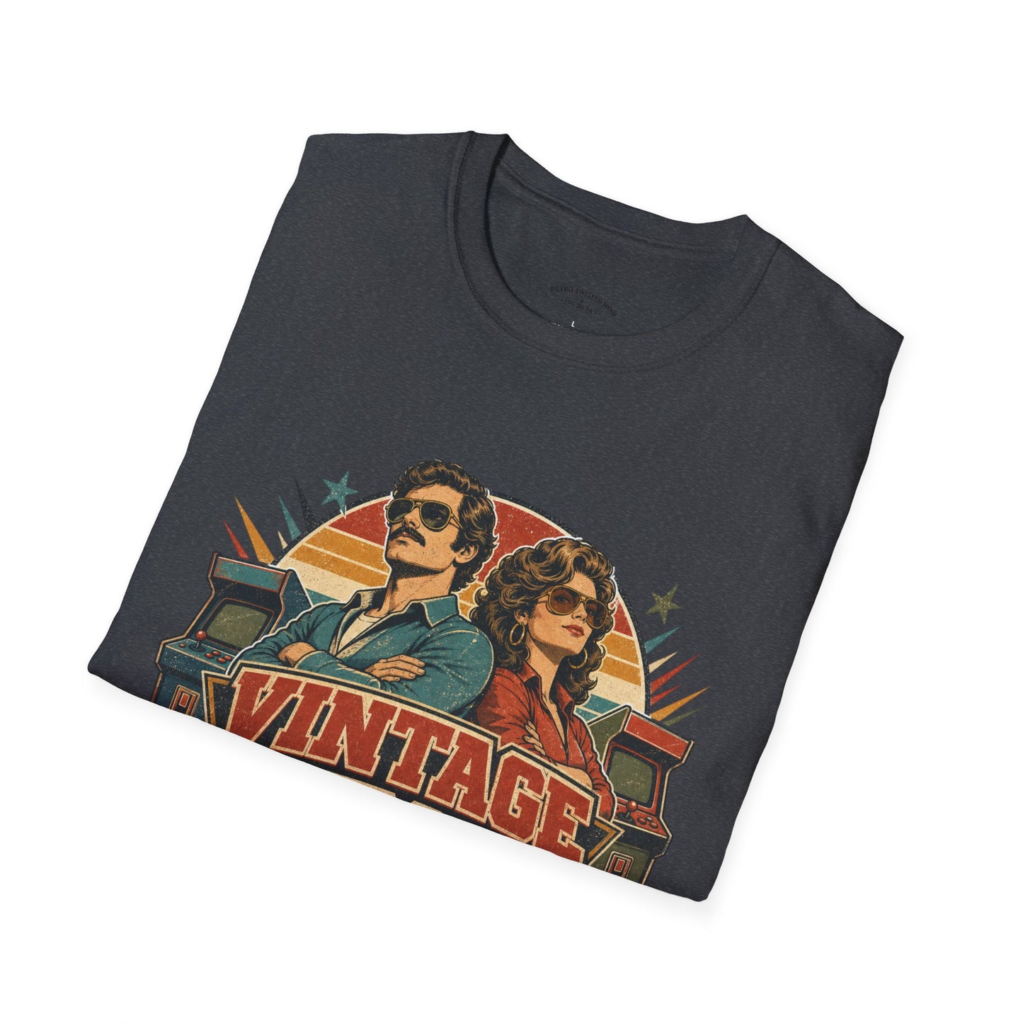 Vintage Human T-Shirt — Retro 70s Duo Graphic Tee