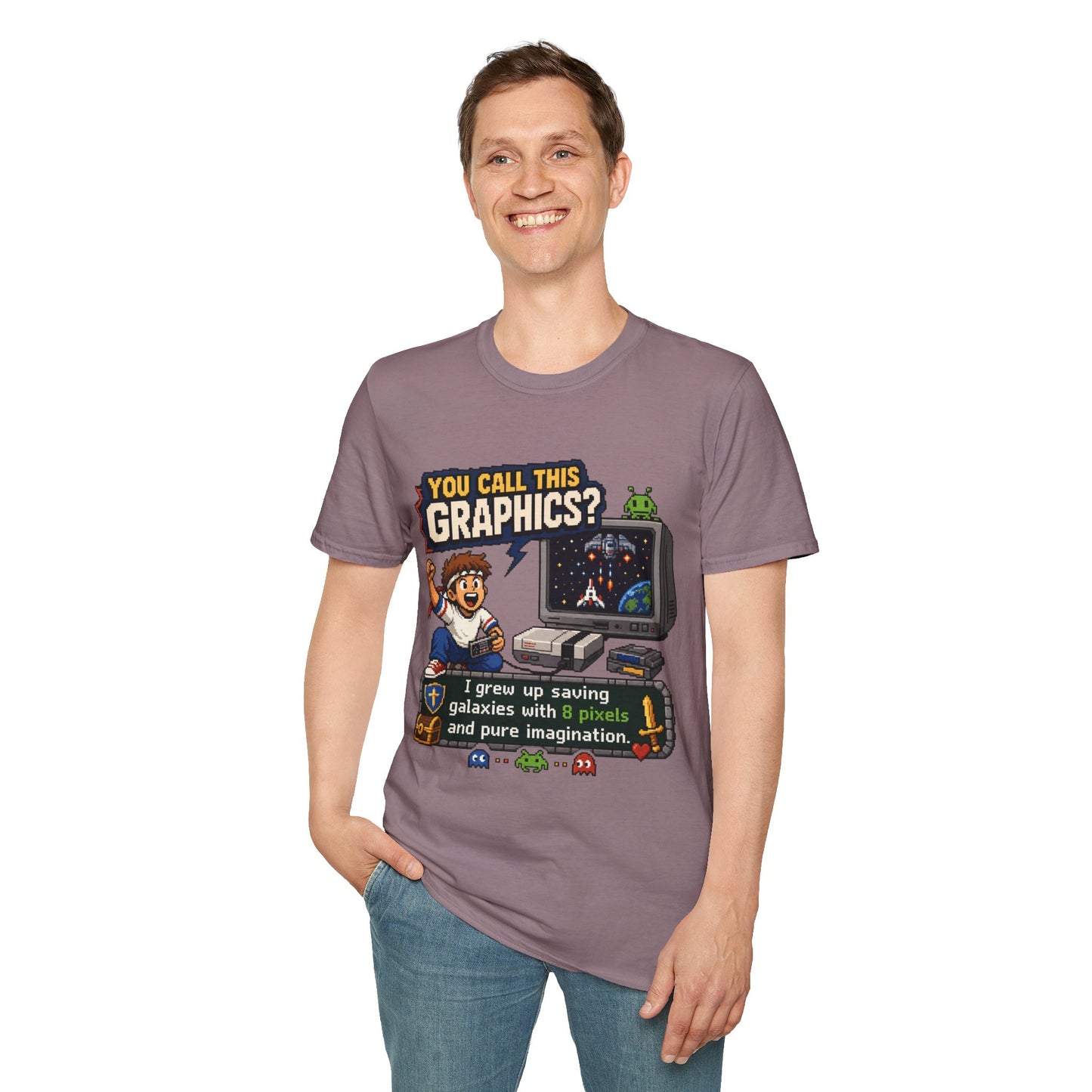 T-Shirt — "You Call This Graphics?" Retro Gamer Vintage Video Game Tee