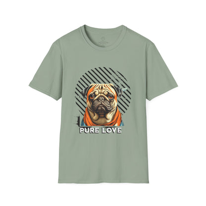 Pure Love Pug T-Shirt - Unisex Softstyle Tee