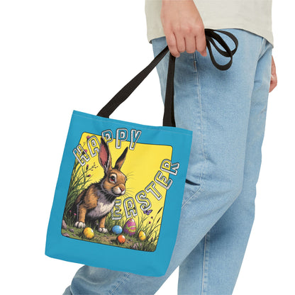 Happy Easter Tote Bag - Vibrant Bunny Design for Spring Celebrations, Easter bunny