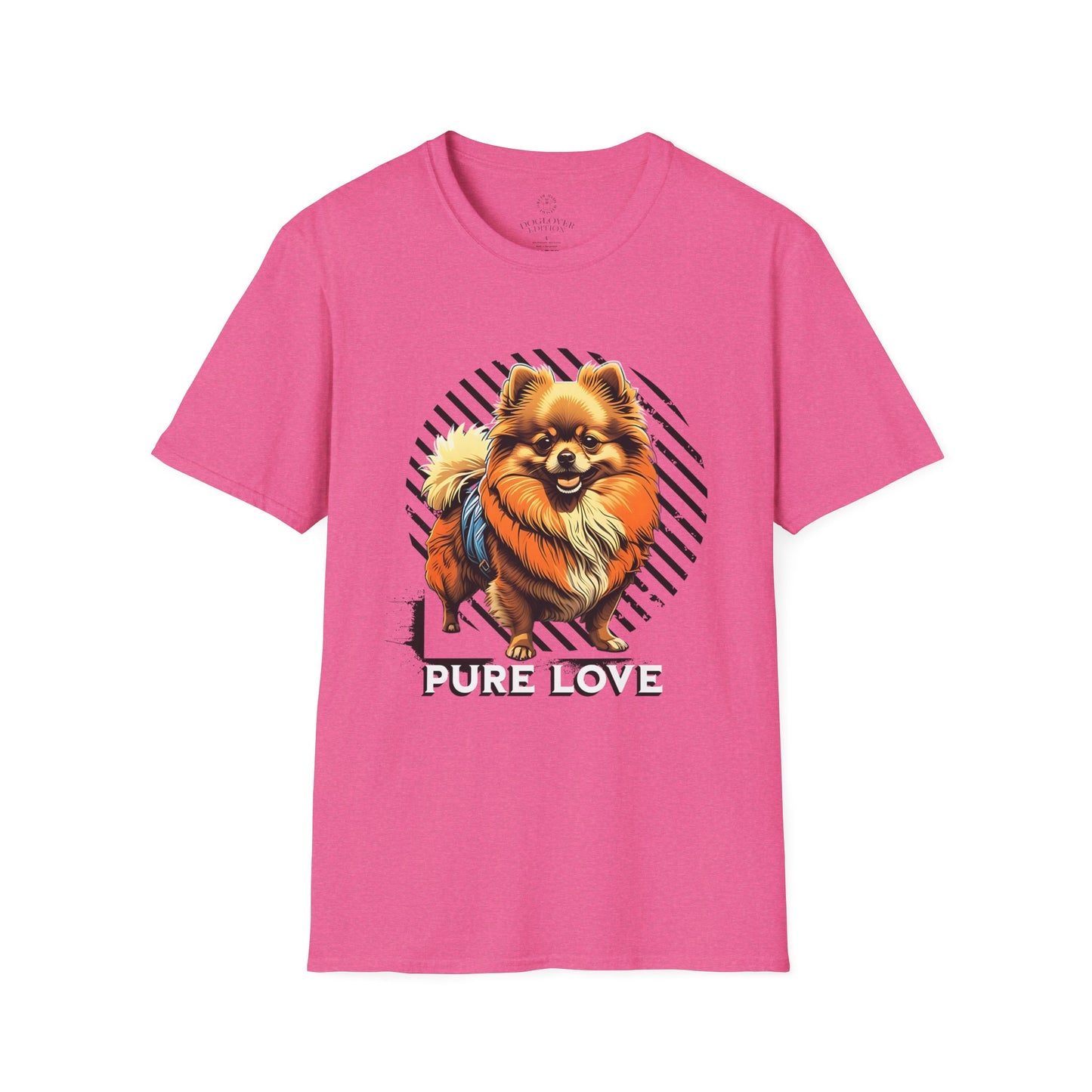 Unisex Softstyle T-Shirt - 'Pure Love' Pomeranian Print