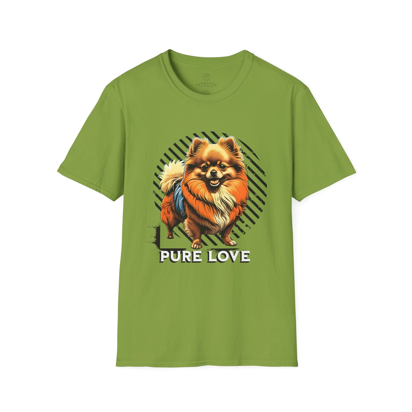 Unisex Softstyle T-Shirt - 'Pure Love' Pomeranian Print
