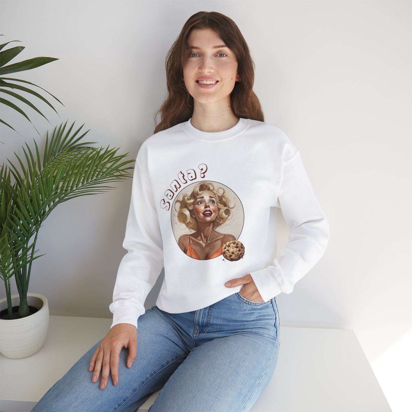 Funny Cookie Lover Sweatshirt - Retro Design - Santa? Christmas