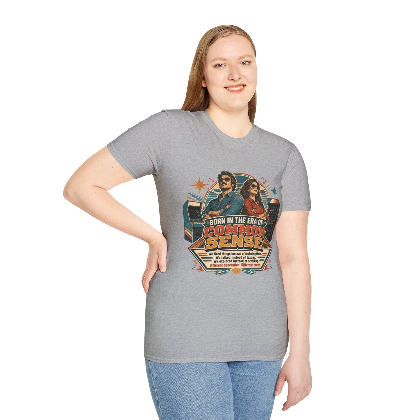Born in the Era of Common Sense T-Shirt — Retro 70s Vintage Political Graphic Tee