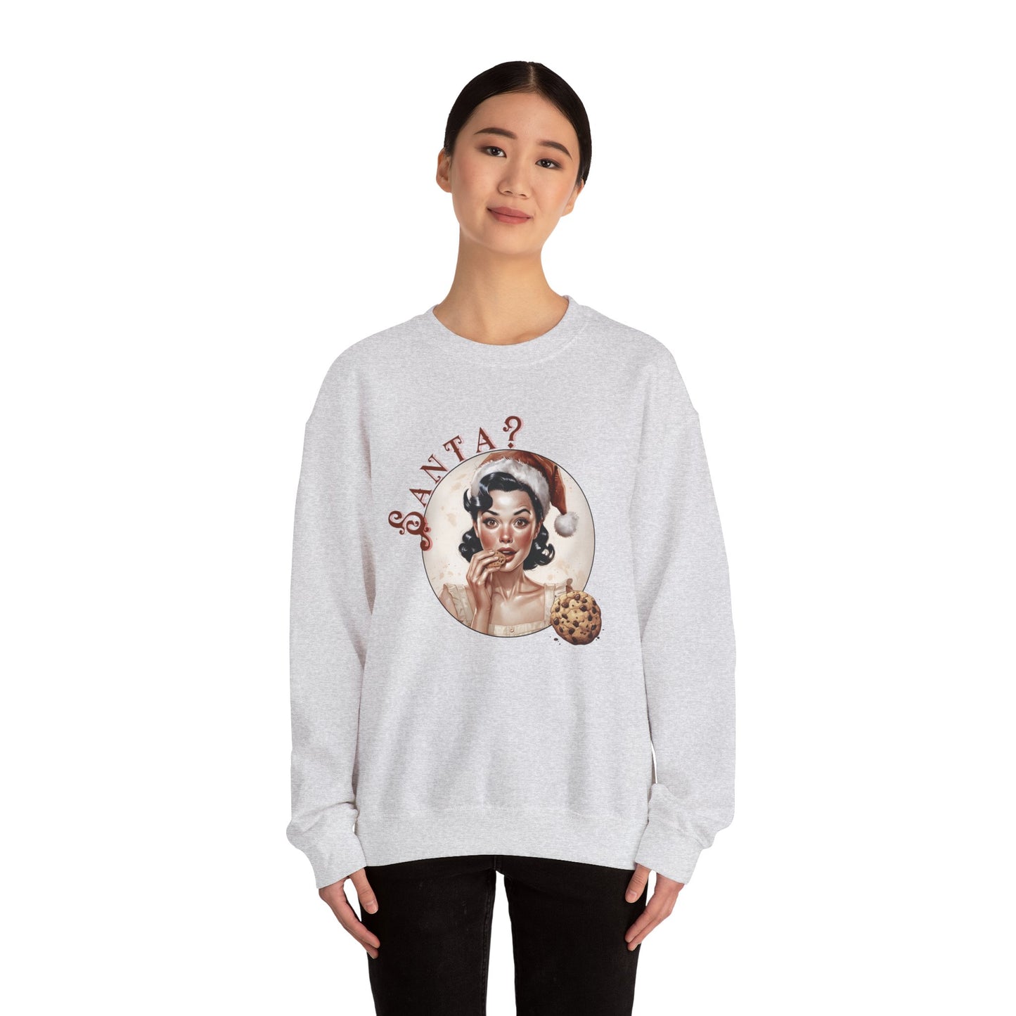 Funny Cookie Lover Sweatshirt - Retro Design - Santa? Christmas