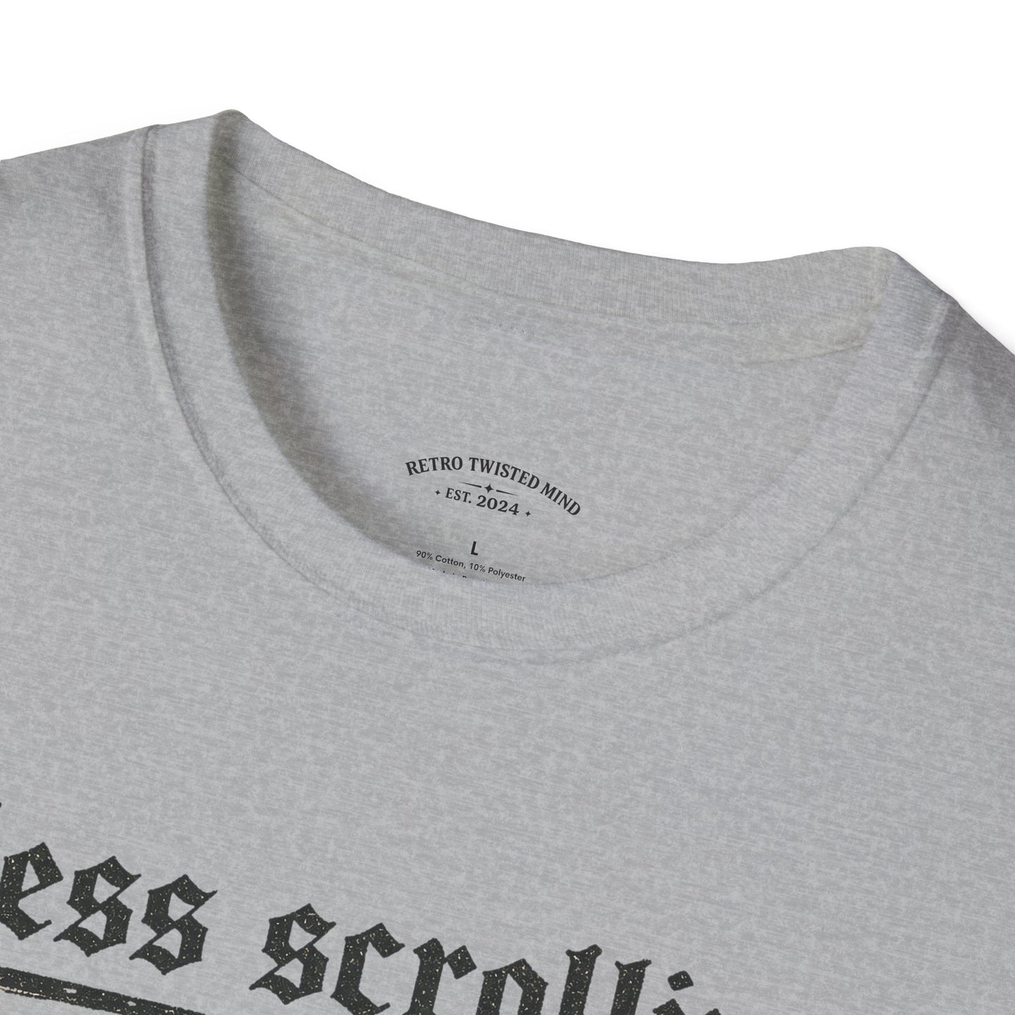 T-Shirt — "Less Scrolling, More Strolling" Dog Graphic Tee