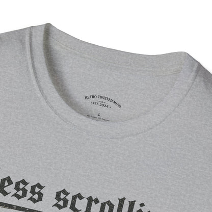 T-Shirt — "Less Scrolling, More Strolling" Dog Graphic Tee