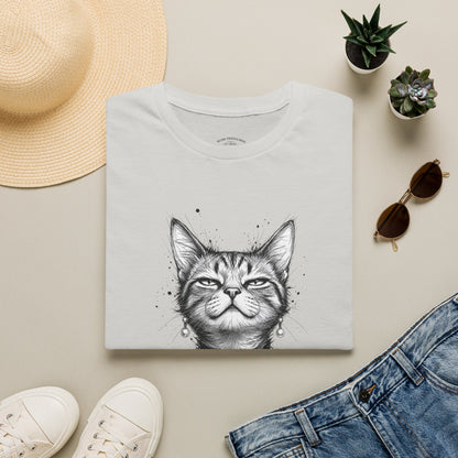 Cat T-Shirt — 'I Know I’m Fabulous' Cute Smiling Cat Graphic Tee