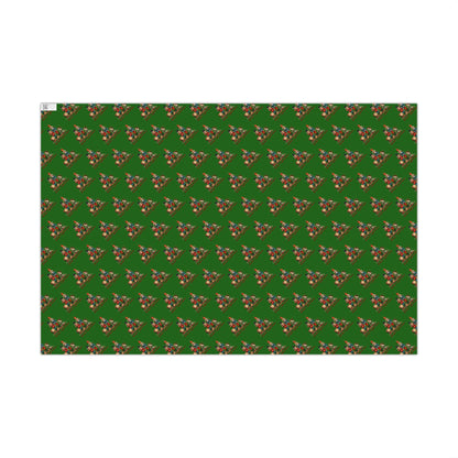 Christmas Tree Pattern Gift Wrap Paper – Festive Green Holiday Wrapping Sheets
