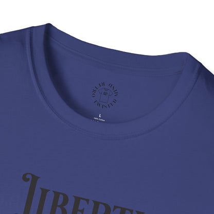 Liberty or Nothing Skull T-Shirt | Unisex Softstyle Tee for Independence Day & Patriotic Celebrations