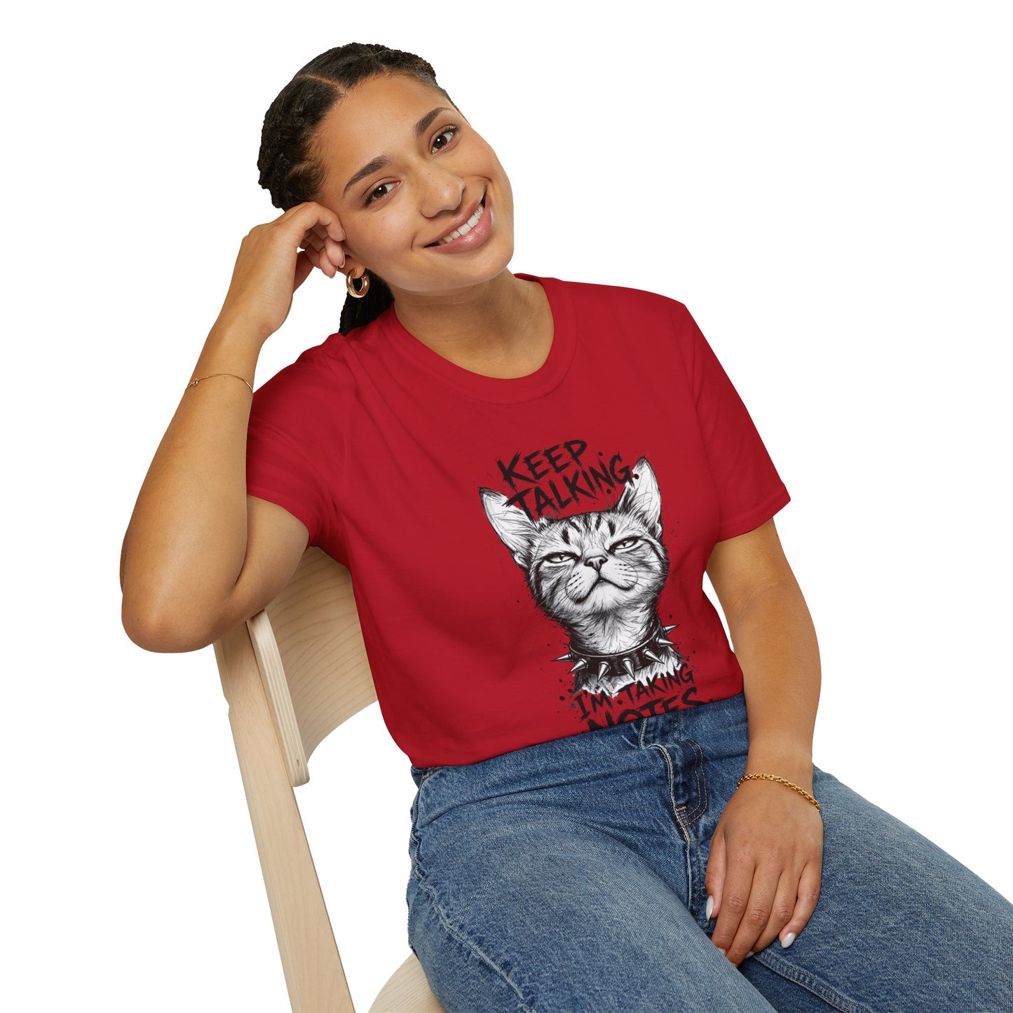 Keep Talking I'm Taking Notes Cat T‑Shirt