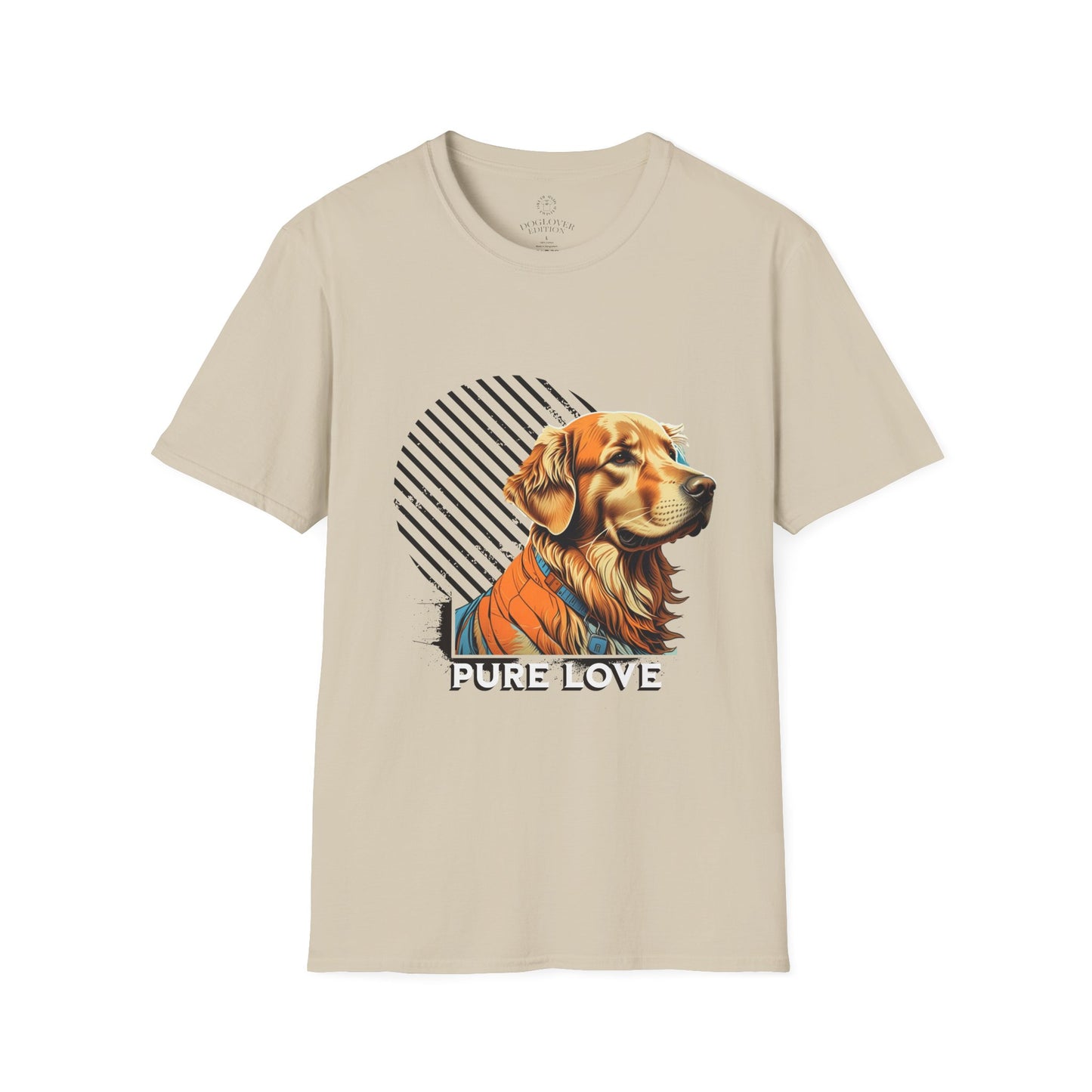 Pure Love Golden Retriever T-Shirt – Unisex Softstyle Tee for Dog Lovers