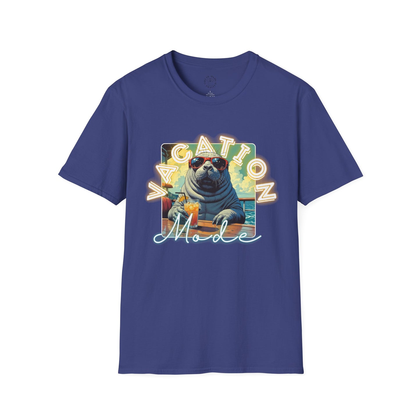 Vacation Mode Unisex T-Shirt - Fun Summer Beach Graphic Tee,manatee
