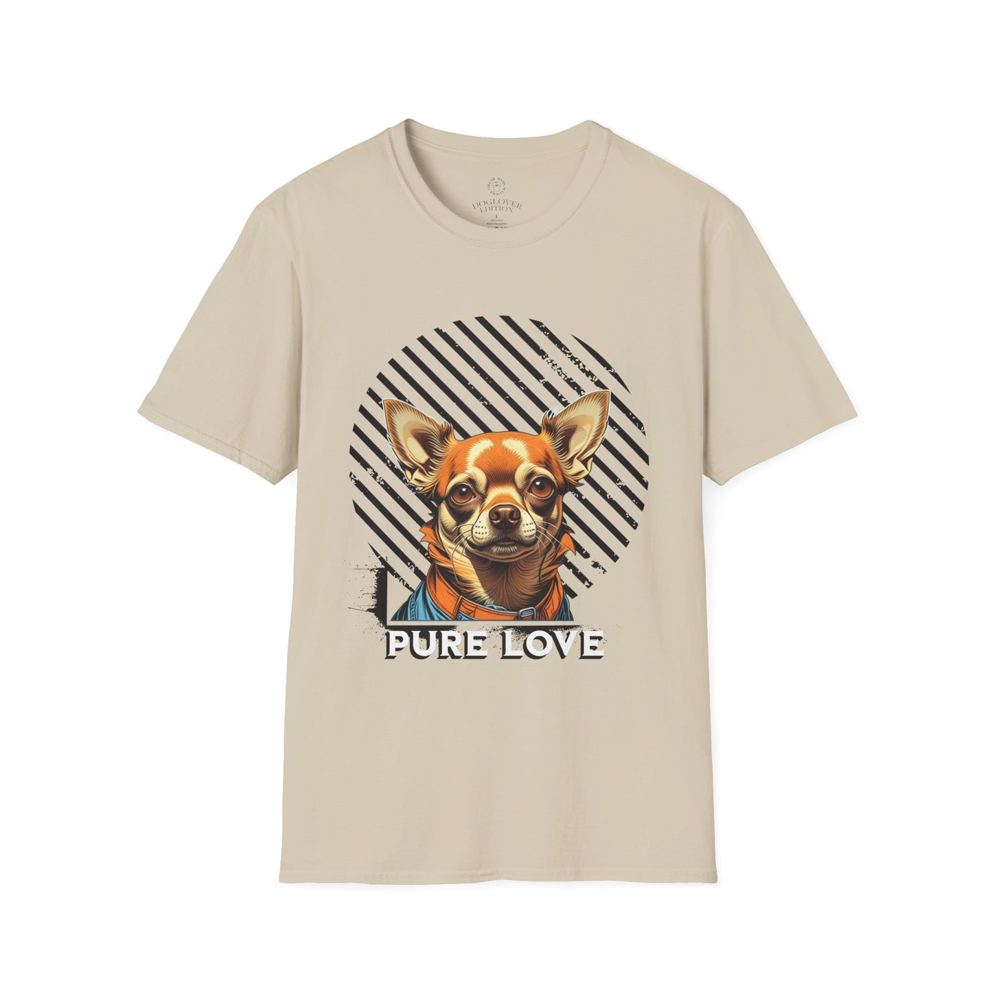 Dog Lover's Pure Love Unisex T-Shirt | Vibrant Orange Dog Design