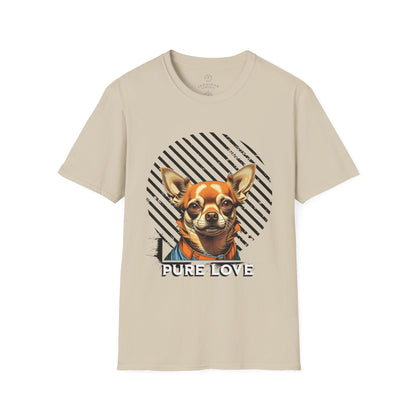 Dog Lover's Pure Love Unisex T-Shirt | Vibrant Orange Dog Design