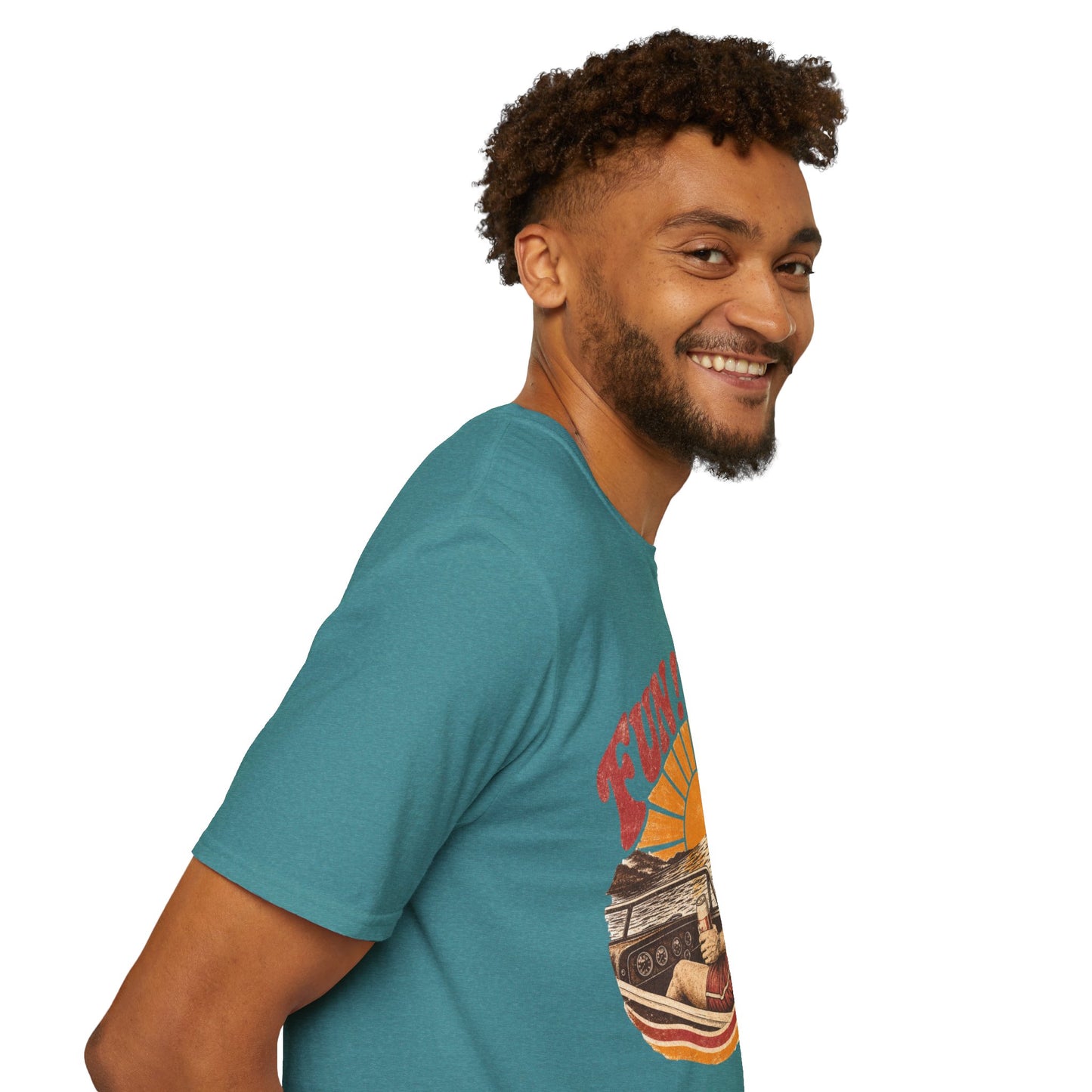 Retro 'FUN! FACT!' Surf Tee — Vintage Sunset Beach Graphic T-Shirt