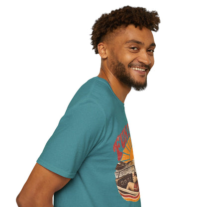 Retro 'FUN! FACT!' Surf Tee — Vintage Sunset Beach Graphic T-Shirt