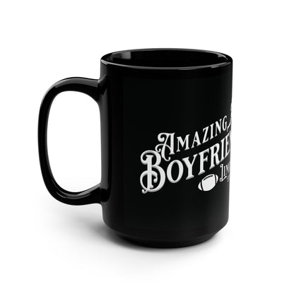Amazing Boyfriend, Football, Valentine's  day gift for him .Black Mug