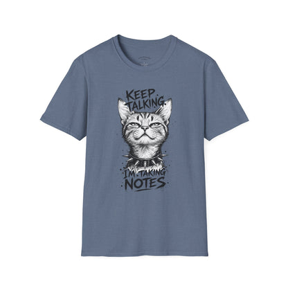 Keep Talking I'm Taking Notes Cat T‑Shirt