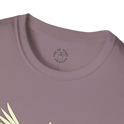 Hopeful Wings Unisex Softstyle T-Shirt - Inspirational Graphic Tee,dove,twisted