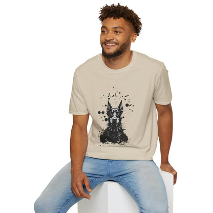 Doberman Ink Splatter T-Shirt