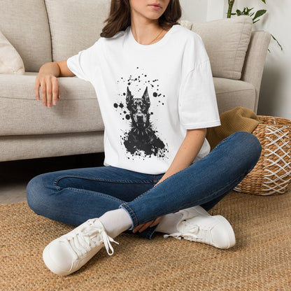 Doberman Ink Splatter T-Shirt
