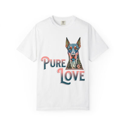 Pure Love Unisex Garment-Dyed T-Shirt - Dog Lovers Tee
