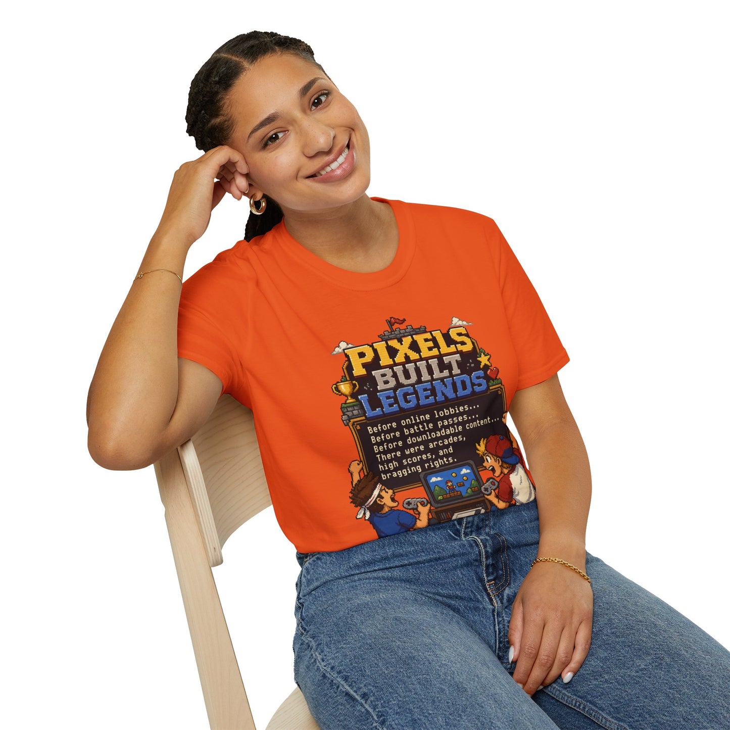 Pixels Built Legends T‑Shirt — Retro Gaming Nostalgia Tee
