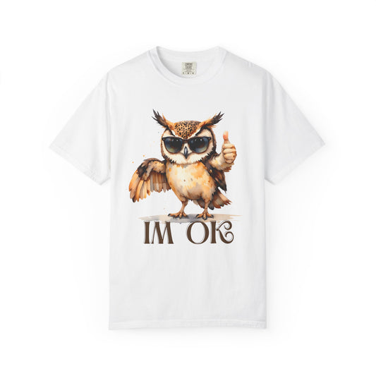 “I’m OK” Owl T-Shirt — Cute Thumbs-Up Owl Graphic Tee