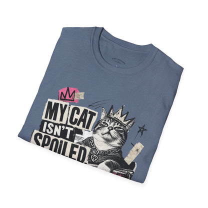 Cat T-Shirt — “My Cat Isn’t Spoiled, I’m Just Properly Trained” Graphic Tee