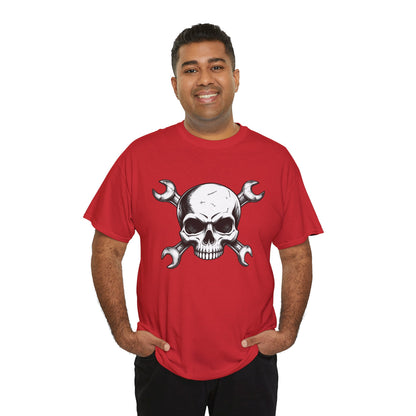 Mechanic Skull Tee — Wrench Crossbones Graphic T-Shirt