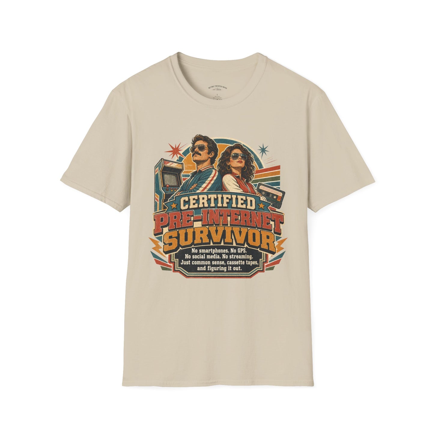Certified Pre-Pandemic Survivor T-Shirt — Retro 70s Vintage Graphic