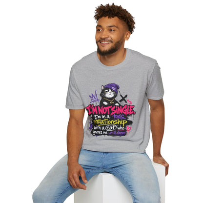 T‑Shirt — “I’m Not Single: I’m in a Toxic Relationship with a Cat” Graphic Tee