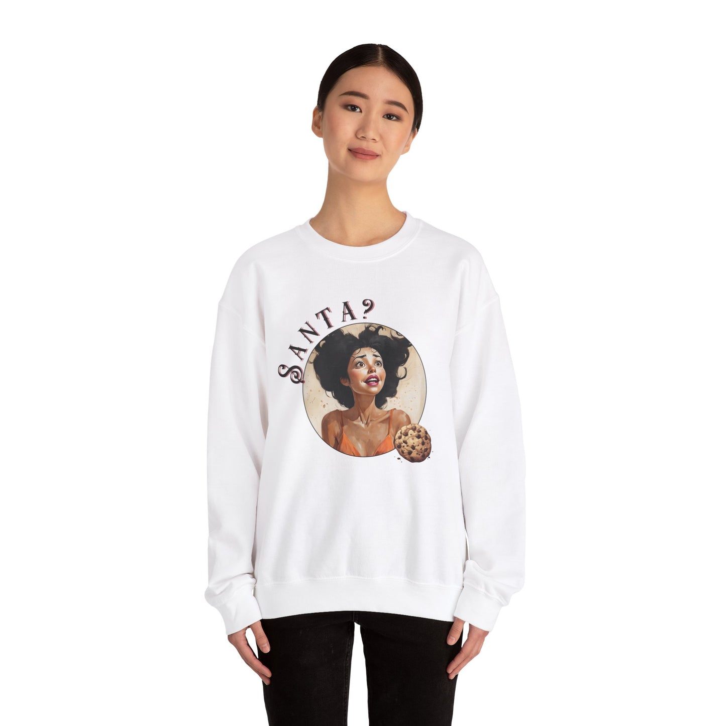 Funny Cookie Lover Sweatshirt - Retro Design - Santa? Christmas
