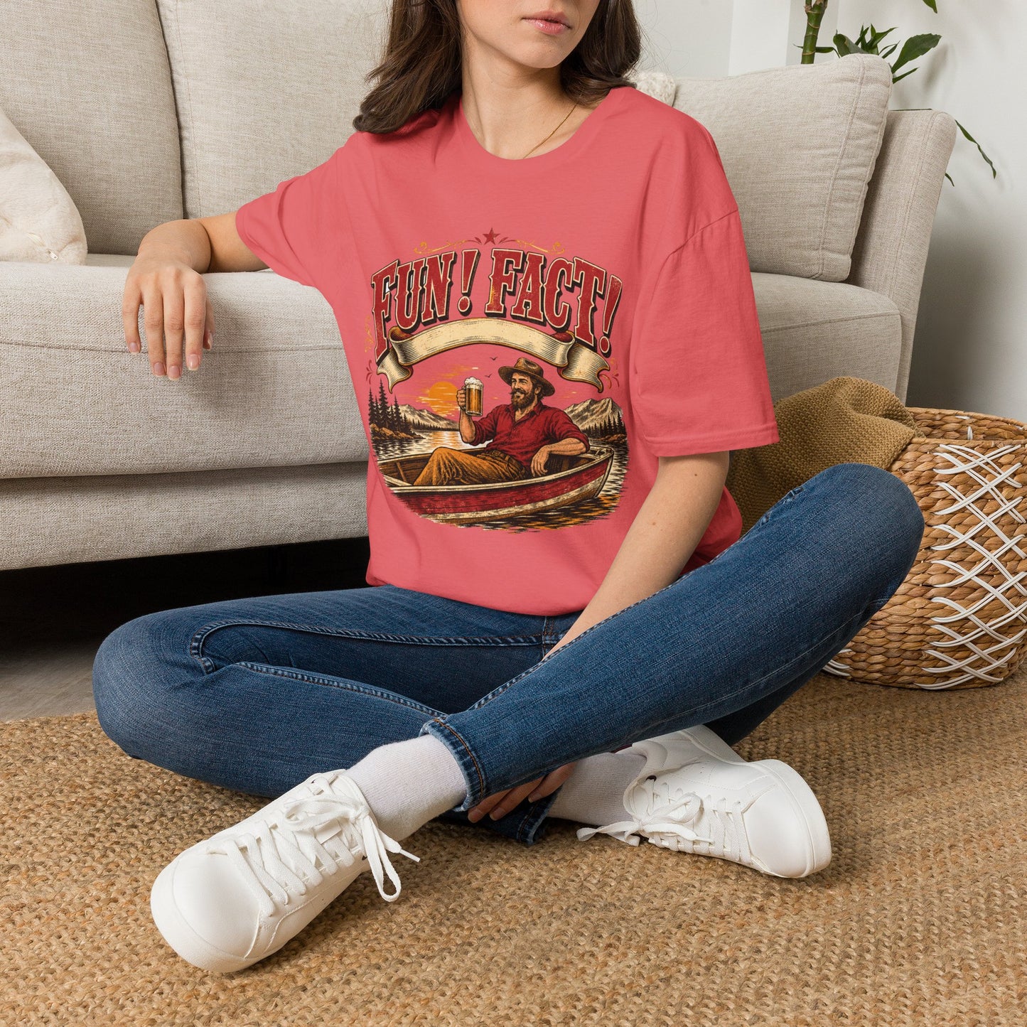 Fun! Fact! T-Shirt — Vintage Beer Drinker Graphic Tee