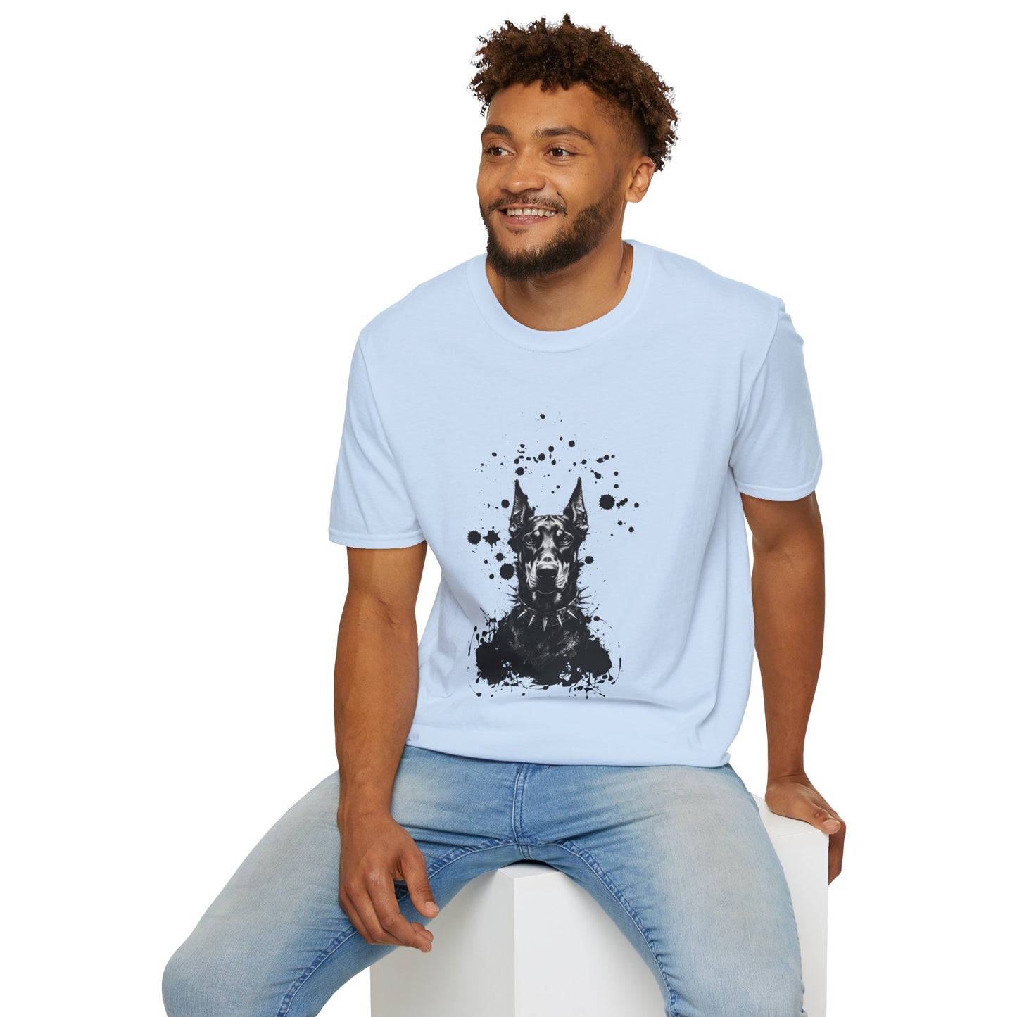 Doberman Ink Splatter T-Shirt