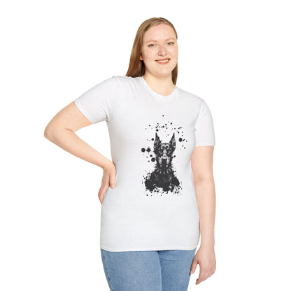 Doberman Ink Splatter T-Shirt