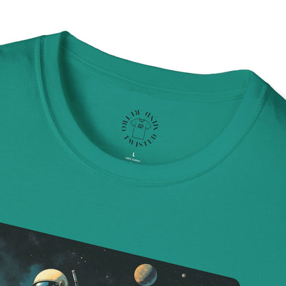 Vintage Space Explorer T-Shirt - 'My Game My Rules' golf, moon,sport