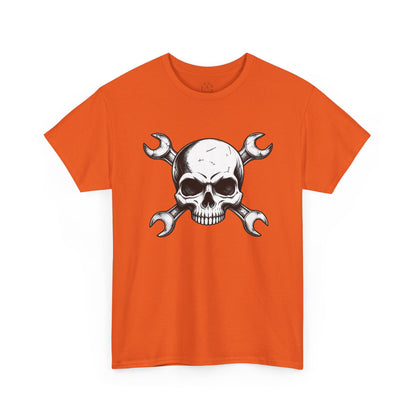 Mechanic Skull Tee — Wrench Crossbones Graphic T-Shirt