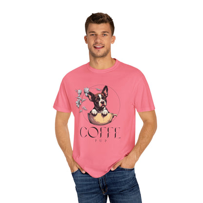 Coffee Pup Unisex Garment-Dyed T-shirt