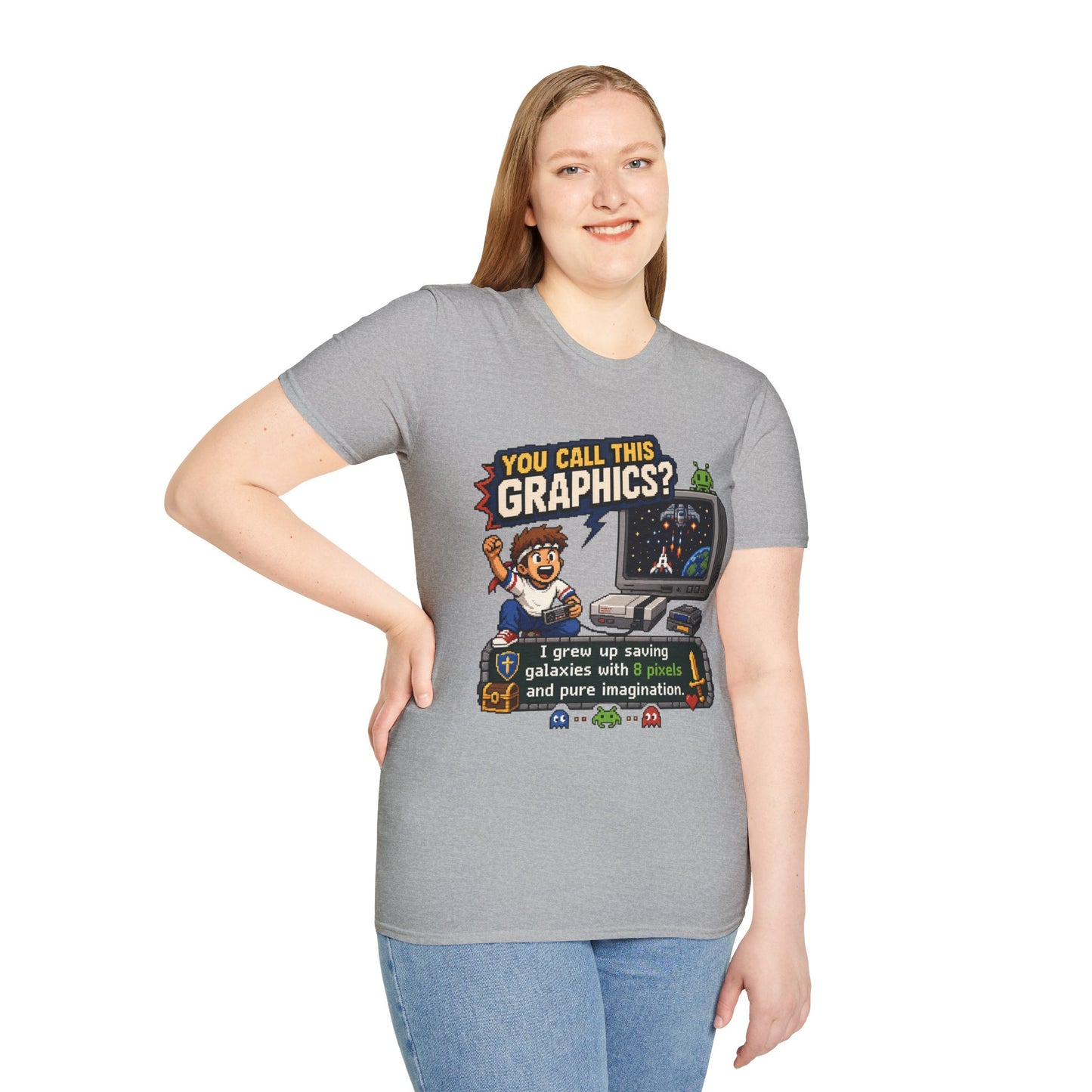 T-Shirt — "You Call This Graphics?" Retro Gamer Vintage Video Game Tee