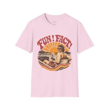 Retro 'FUN! FACT!' Surf Tee — Vintage Sunset Beach Graphic T-Shirt