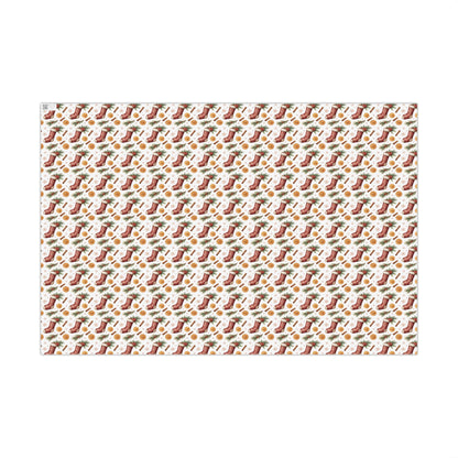 Christmas Stocking & Orange Slice Gift Wrap Paper - Holiday Wrapping Roll